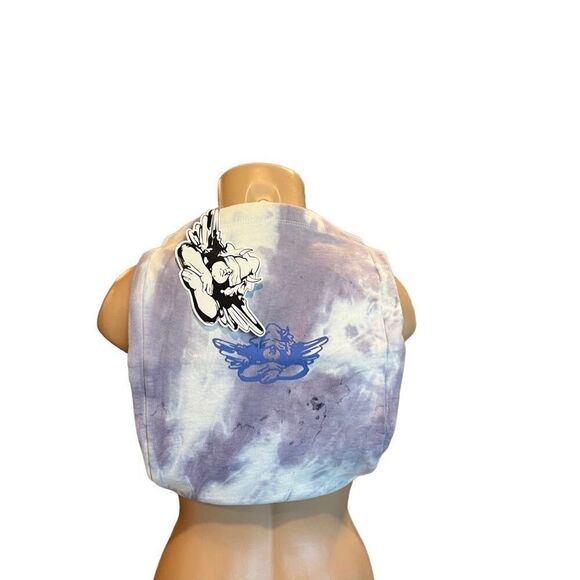 Boys Lie Cotton Tie Dye  Drawstring Backpack  & Sticker NWT - Picture 8 of 9